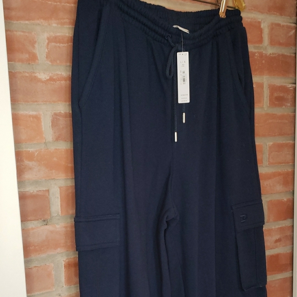 NWT TALL girl Friendly PINK Victoria's Secret Navy Drawstring Pants - Picture 6 of 17